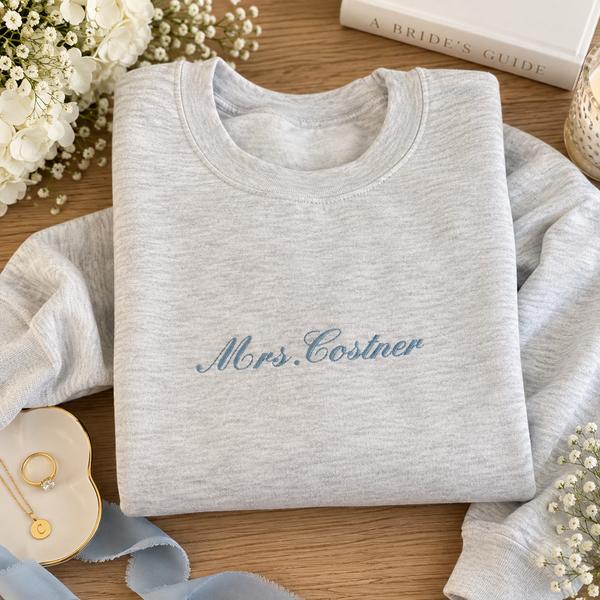 Embroidered Small Text Sweatshirt